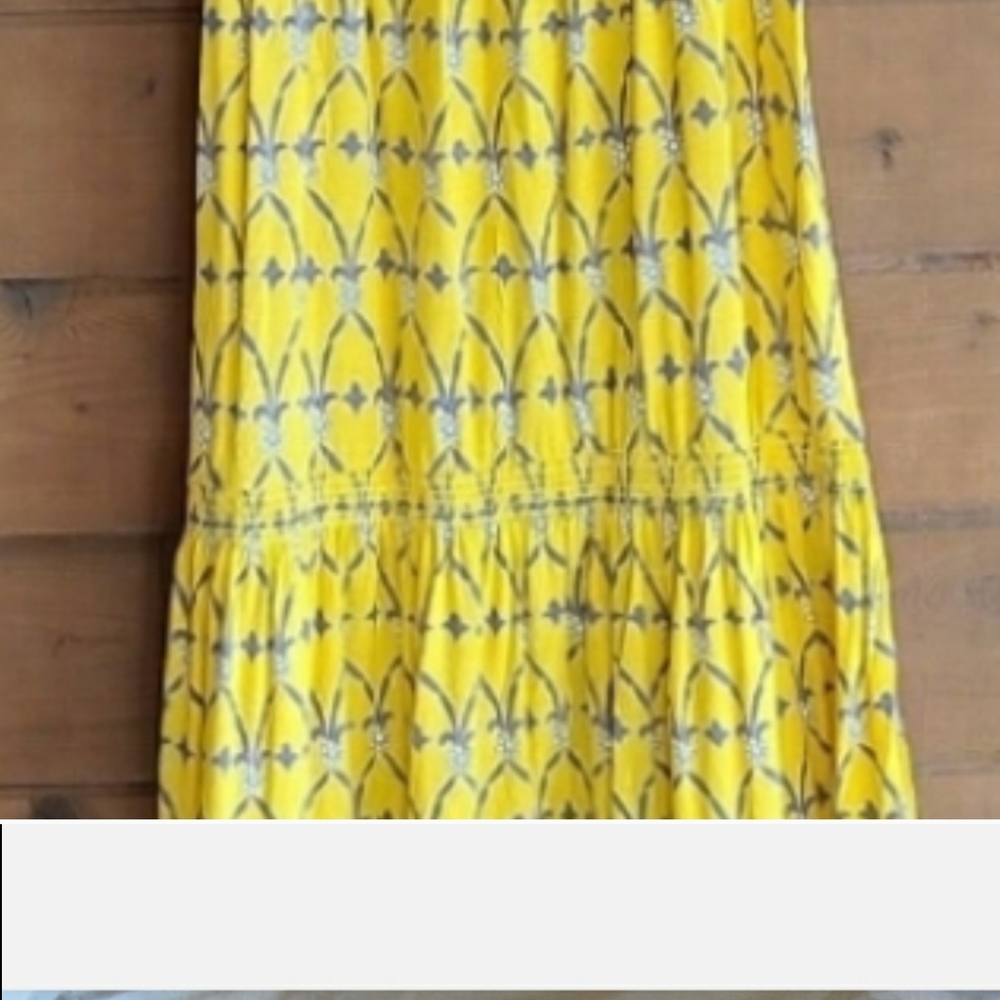 Juicy Couture 'Abigail' Maxi Dress SP Yellow Floral Print Beautiful & Ra… - Picture 6 of 7